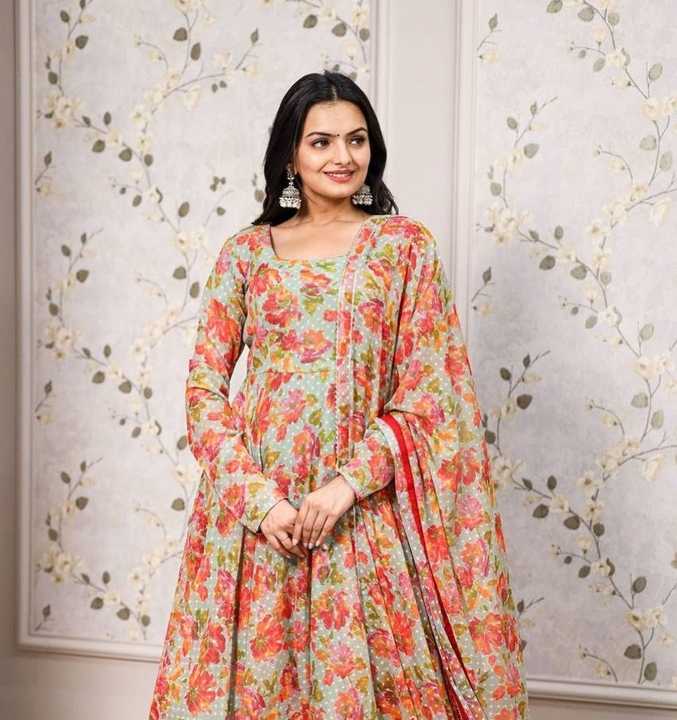 Beautiful Anarkali printed suit  uploaded by Vidha collection on 6/4/2024