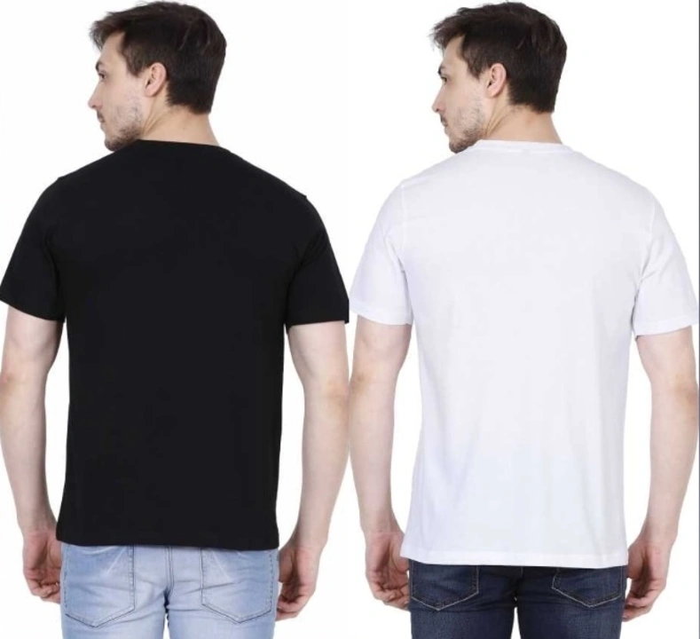 Black n white biowash t shirt 180 gsm uploaded by Pooja Garments  on 3/15/2023