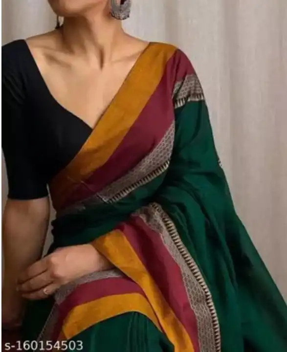 Puspa khadi cotton saree  uploaded by Sujata saree cantre on 3/15/2023