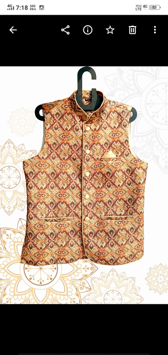 Nehru jacket for men all size available holsell price  uploaded by business on 3/15/2023