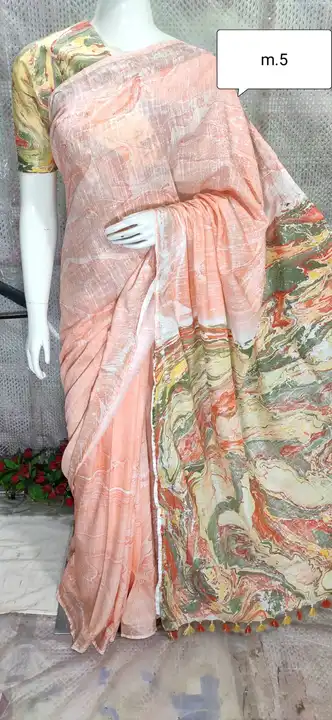 Marwal print silky smooth saree uploaded by MS Fabrics on 3/15/2023