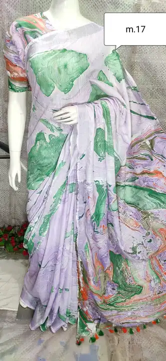 Marwal print silky smooth saree uploaded by MS Fabrics on 3/15/2023