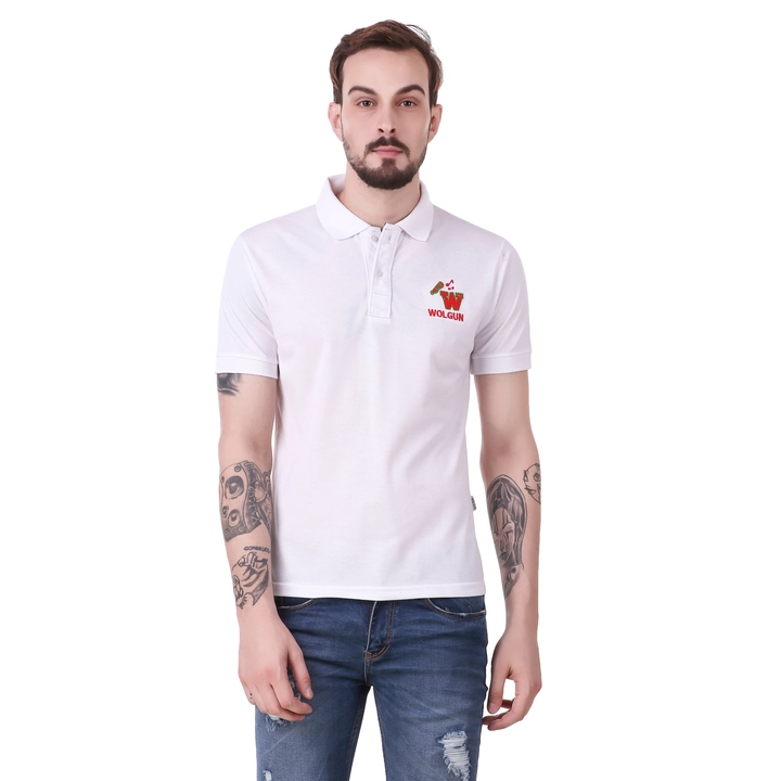 Mens white polo tshirt  uploaded by business on 3/15/2023