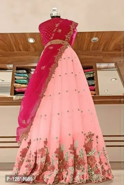 Attractive Net Embroidered Lehenga Choli uploaded by Shreeji New Fashion on 3/15/2023