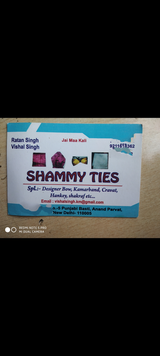 Post image Thank you for contacting Shammy Ties ! Shammy ties Manufacturer -Deals School &amp; Fashion . Accessories Spl . Designer Ties 👔Bow🎀 , Kamarband , Cravat , Hankey , 🧣Skarf , School Tie School bow School Belt .ALL Men Girls accreises etc. Since 50 years plus..Please let us know how we can help you .