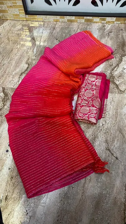 🌴🌴🌴🌴🌴🌴🌴
New lunching 🛍
👉pure jorjat fabric 
👉real jari weaving 

👉box die Beautiful  uploaded by Gotapatti manufacturer on 3/15/2023