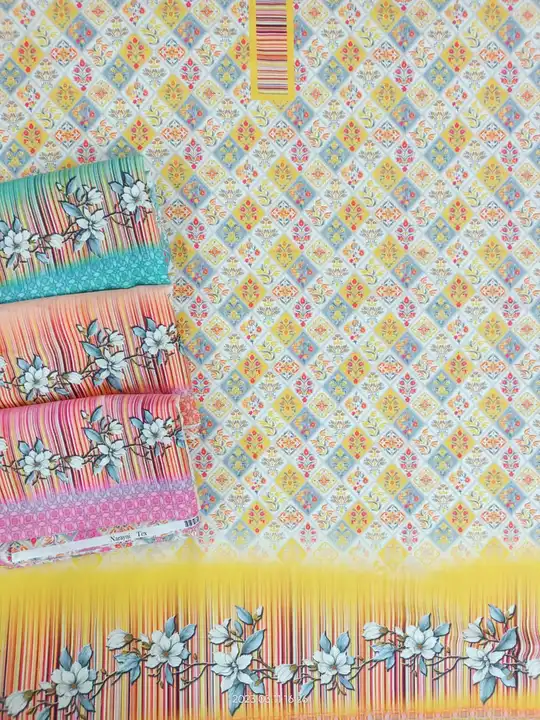 Cotton printed suits uploaded by Tushar textiles on 3/16/2023