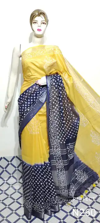 Cotton Salab Sarees With Batique Print.  uploaded by Salman Handloom on 3/16/2023