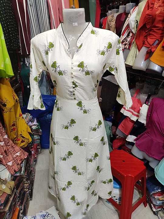 Rayon Kurti best 18kg rayon fabric umbrella ghera frill sleeves  uploaded by business on 7/9/2020