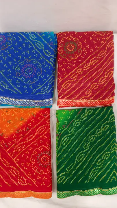 Bandhani print sarees uploaded by Divya saree on 3/16/2023