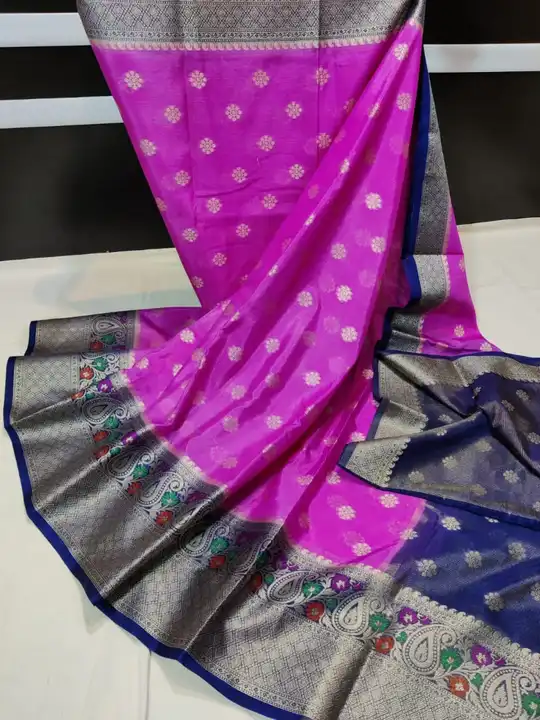 Banarasi Soft Wam Silk Dyeble Floral Desgine Bridal Saree  uploaded by G.N.S. on 3/16/2023