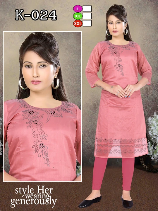 Designer Handwork kurties
Chanderi silk fabric
Size : L
 uploaded by Keshav all type jobwork stitching  on 3/16/2023