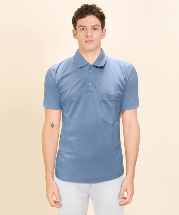 Collar pocket plain half sleeve t-shirt  uploaded by ACKROS on 3/16/2023