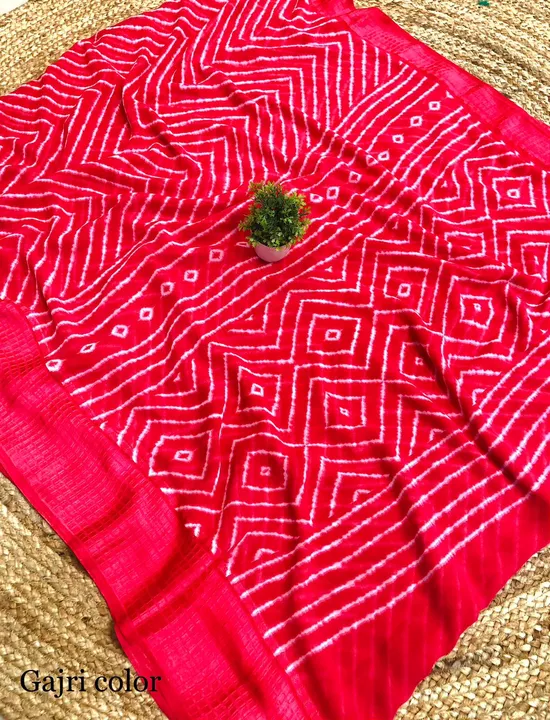 New arrivals 

Falgun

Fabric details -  grogette sartin border and  beautiful lehriya print saree
B uploaded by Divya Fashion on 3/16/2023