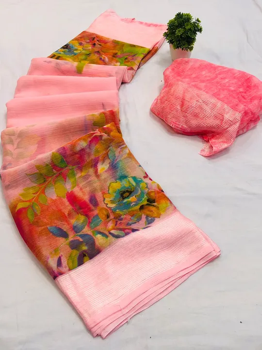*New collection*

*Twinkle*

*Fabric pure chiffon saree  with beautiful zari border both side*
*Beau uploaded by Divya Fashion on 3/16/2023