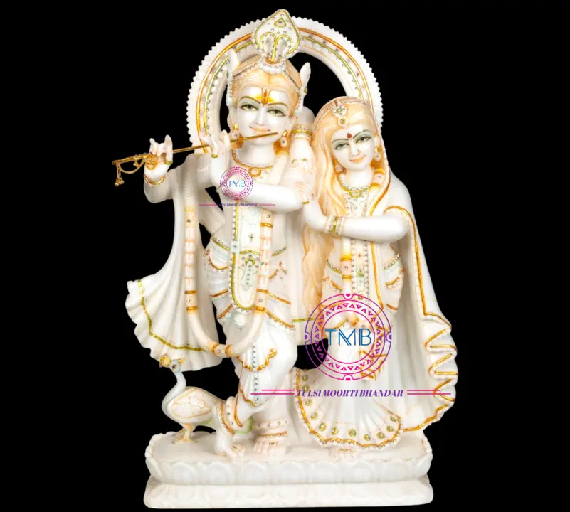 Marble Radha Krishna statue  uploaded by Tulsi moorti bhandar on 3/16/2023