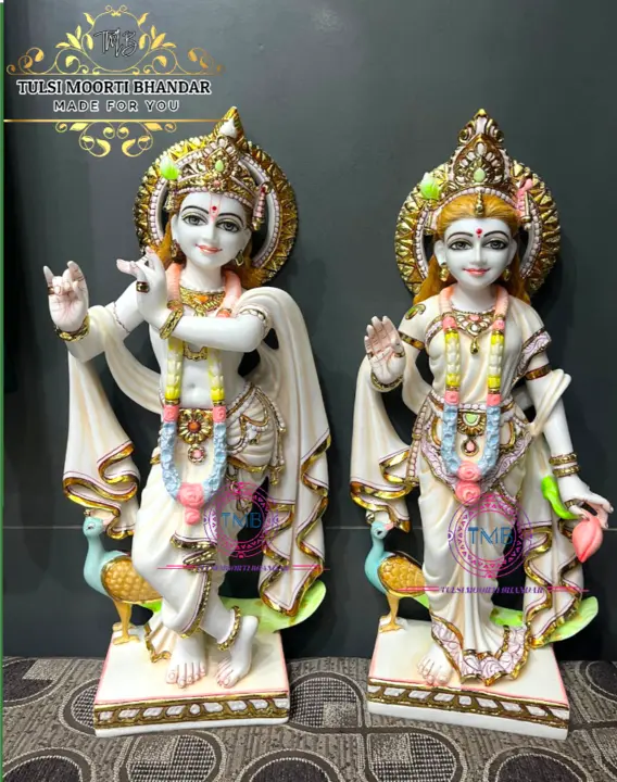 Marble Radha Krishna statue  uploaded by Tulsi moorti bhandar on 5/31/2024