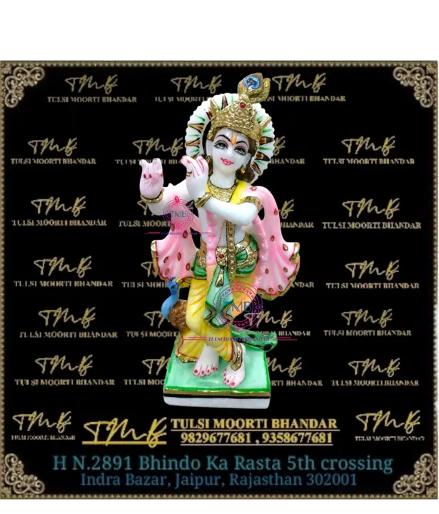 Marble Krishna statue  uploaded by Tulsi moorti bhandar on 3/16/2023