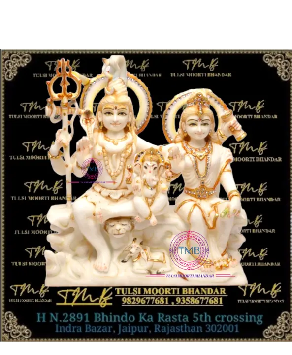 Marble shiv parivar statue  uploaded by Tulsi moorti bhandar on 3/16/2023