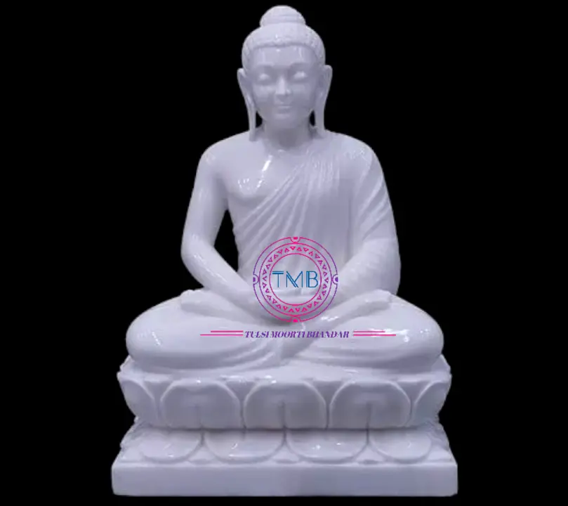 Marble Buddha statue uploaded by Tulsi moorti bhandar on 3/16/2023