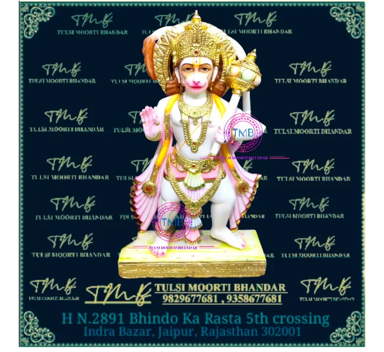 Marble Hanuman ji statue uploaded by Tulsi moorti bhandar on 3/16/2023