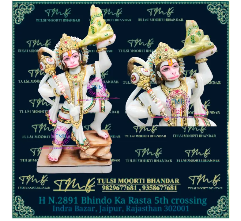 Marble Hanuman ji statue uploaded by Tulsi moorti bhandar on 3/16/2023
