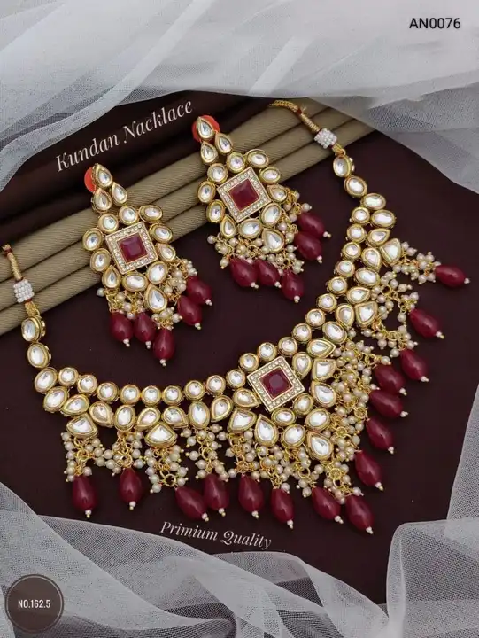 Royal Kundan Bridal Jewellery Set With Earrings For Women uploaded by business on 3/16/2023