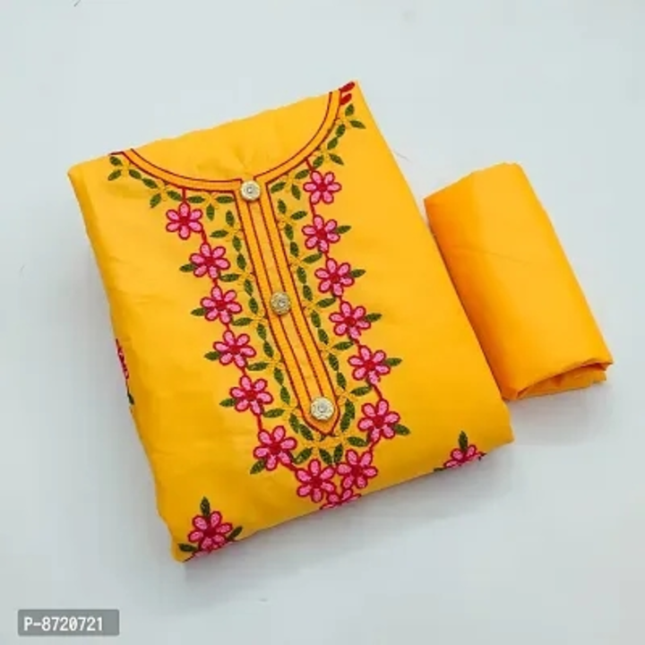 Women Polycotton Embroidered Dress Material without Dupatta

 Fabric:  Polycotton

 Type:  Dress Mat uploaded by Digital marketing shop on 3/16/2023