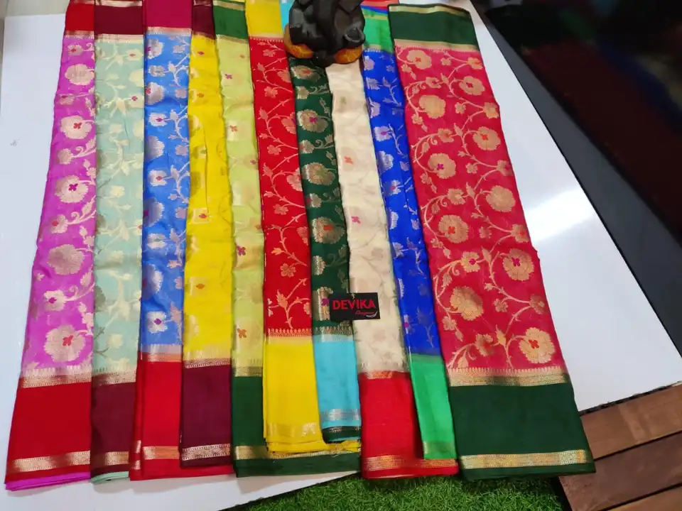 Dyeble warm Unlimited SoFT silk saree quality 💯 Gaurenteed contrast border pallu and blouse  uploaded by Falak fabrics on 3/16/2023