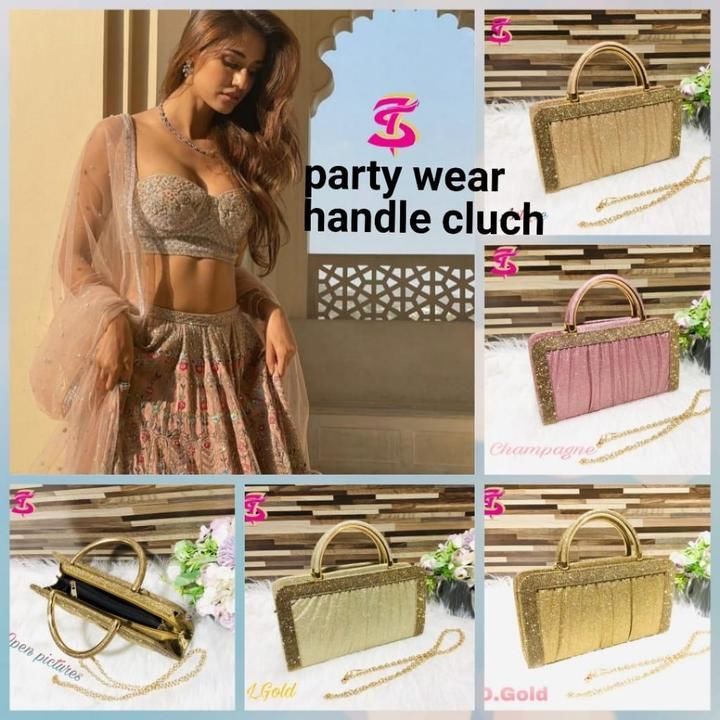 Party wear handle clutch* uploaded by Ifaa Trendzzz on 2/26/2021