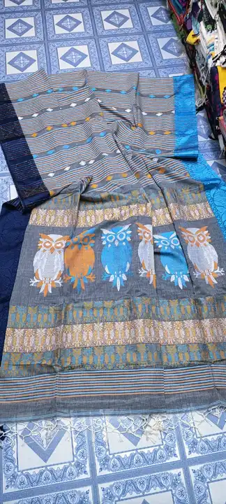 Owl cotton saree  uploaded by Matri Saree Center on 3/16/2023