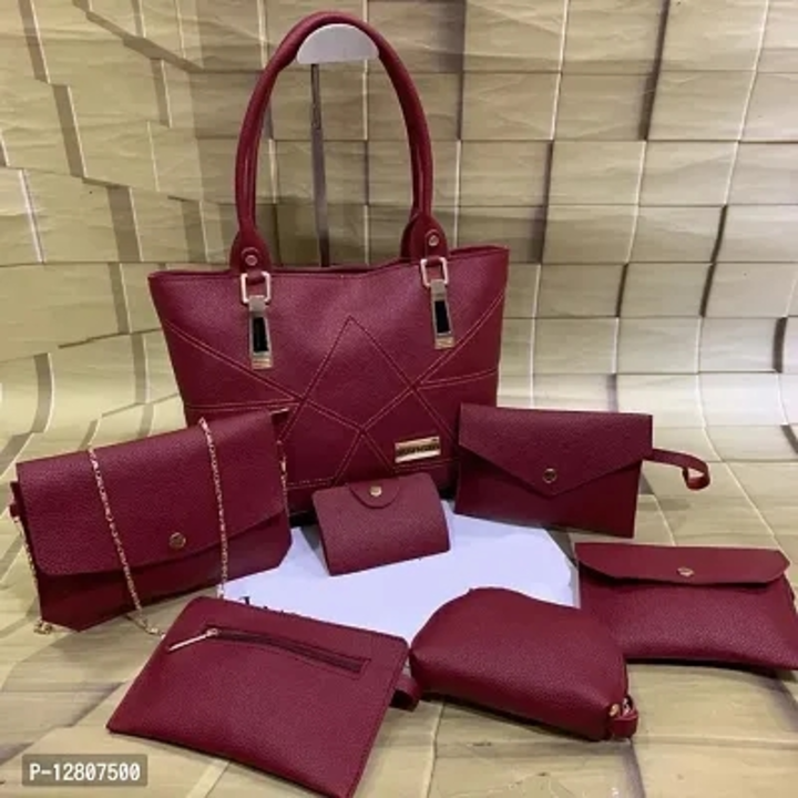7 PC STYLISH COMBO SET

 Color:  Maroon

 Type:  Regular Size

 Material:  PU

Length: 12.0 (in inch uploaded by Sonam karan fashion superior on 3/16/2023