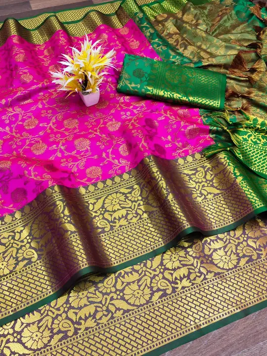Post image ༺꧁DRAVYA WOMEN’S꧂༻
🔥Launching Our New Banarasi Silk Saree🔥

                    🔰DETAILS🔰

DW-4168 (MUGDHA)

FABRIC :-Pure Lichi Silk

SAREE  :- Banarasi Silk Saree With Beautiful Gold Zari Weaving With Rich Pallu And Self Weaving All Over Saree(5.5Mtr)

BLOUSE  :- Contrasts Matching Brocade Silk(Unstitched 0.80 Mtr)

RATE:- 650/-Only

GROUP OF MURTI BAZZAR

Wholesaler most welcome