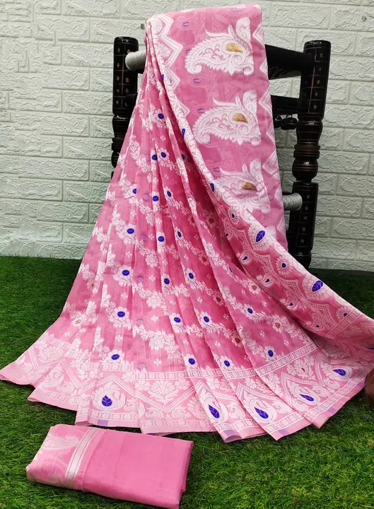 Post image *༺꧁DRAVYA WOMEN’S꧂༻*
🔥Launching Our New Pure Rich Cotton Silk Saree🔥
                    
                         🔰DETAILS🔰

*DW-4149 (PRIYA)*

*FABRIC* :-Pure Rich Cotton Silk

*SAREE*  :- Beautiful Heavy Jacquard Work All Over The Saree With Rich Pallu

*BLOUSE*  :- Cotton Silk Running

*RATE:- 649/-Only*

*GROUP OF MURTI BAZZAR*

WHOLESALER MOST WELCOME