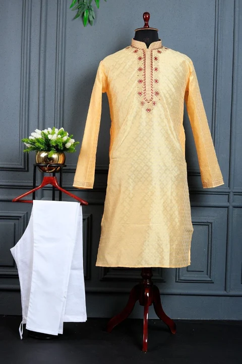 Traditional & Simple kurta With Pajama  uploaded by Sat fashion on 3/16/2023