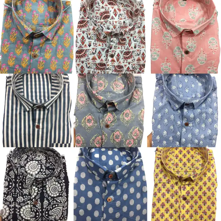 Sanganeri printade shirts uploaded by L.N.Creations on 3/16/2023