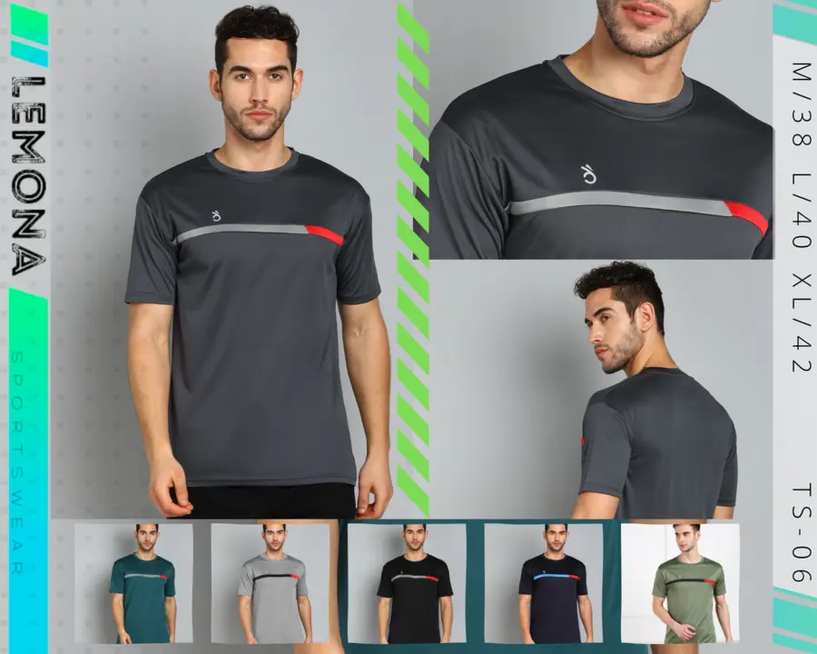 Post image Lemona Dry Fit Sport T-shirt made by fine quality micro polyester 150GSM fabric. Best for gym, sports and casual daily wear. 
This round neck tshirt match with your daily style enhance your look with Lemona Track pants.