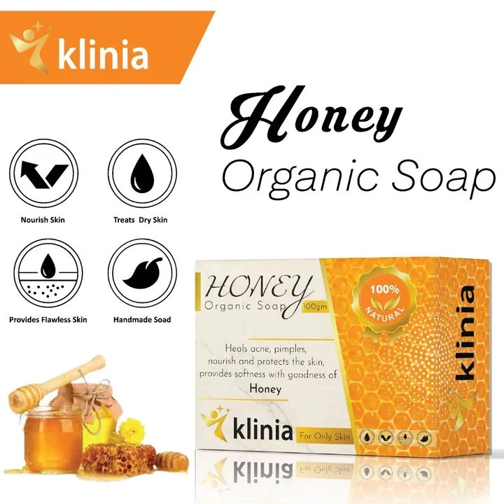 Honey organic soap (100gm) by klinia  uploaded by business on 3/16/2023