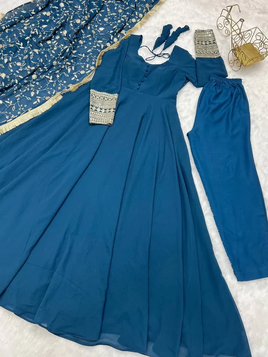 GOWN DUPPTA FULL SET WITH PENT READY TO WEAR uploaded by Sat fashion on 3/16/2023