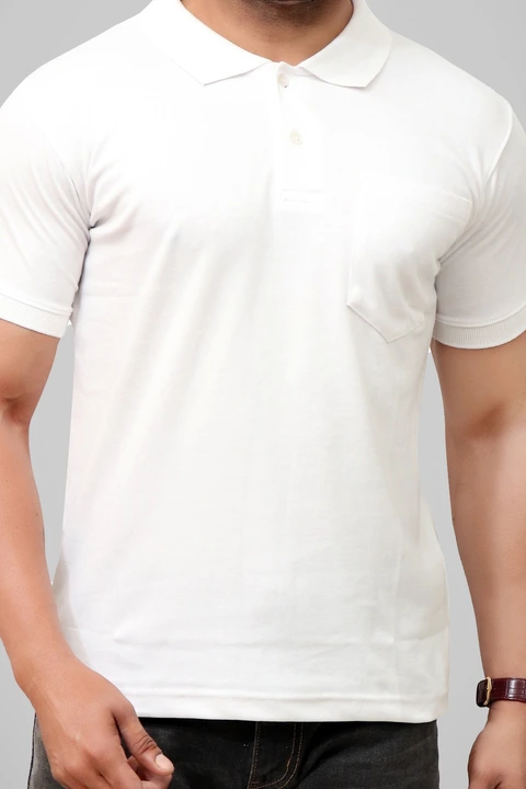 Cotton made Polo Half Sleeves t-shirt for men.  uploaded by Chugh Enterprises on 3/16/2023