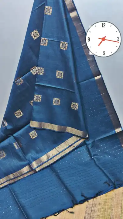 Katan Silk Sarees With Squire Design uploaded by Salman Handloom on 3/16/2023