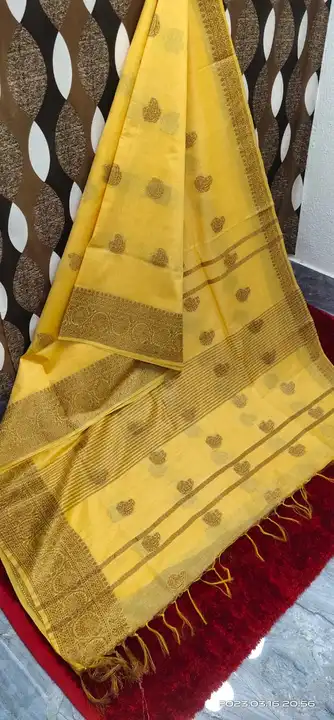 ☘️kota staple Meena design saree

☘️ jacquard 

☘️work Saree
  Saree all over 

☘️buata  length>5.50 uploaded by Hannan handloom on 3/16/2023