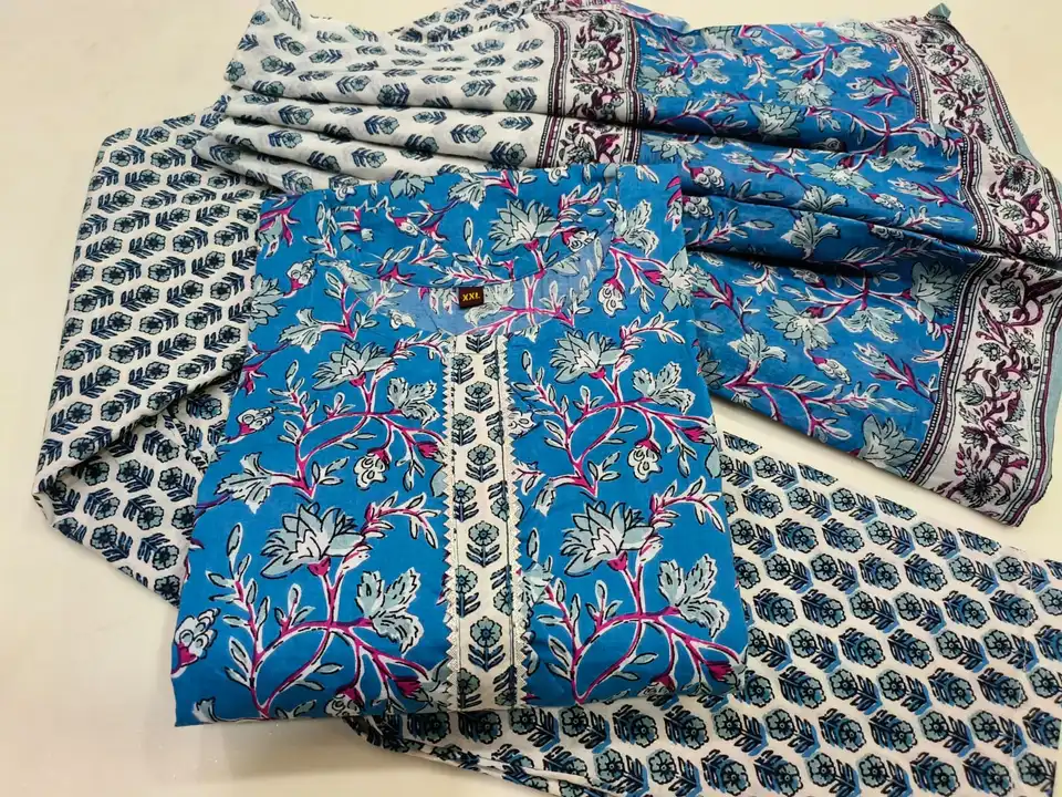 Product image with price: Rs. 595, ID: pure-60-60-cotton-pant-dupatta-pair-99cde3a0