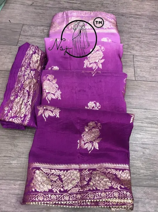 Presents  unique Saree* 

😍original products 😍

💖💖new Launching💖💖

🥰🥰pure Russian silk  with uploaded by Gota Patti manufacturing on 3/16/2023