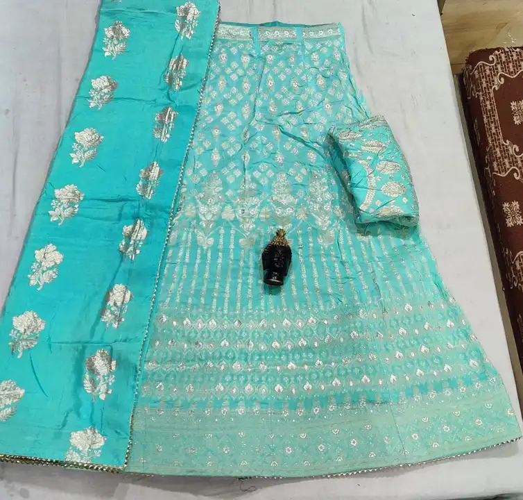 *Beautiful Lahenghas*

Designer product

Pure  silk Lehanga nd Pure silk duppta full max Zari 

 uploaded by Gotapatti manufacturer on 3/16/2023