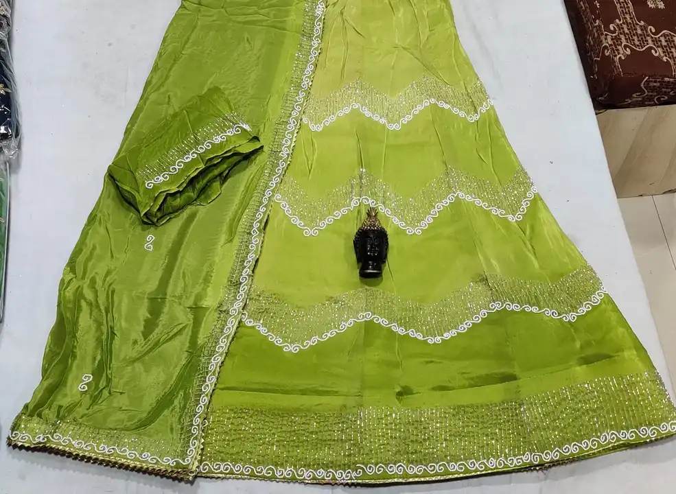 Beautiful Lehanga 

 This Wedding Season

Designer product

Pure Uppda silk langha chinon Duptta  uploaded by Gotapatti manufacturer on 3/16/2023