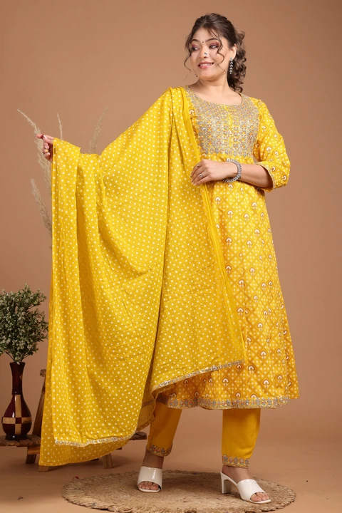 Embroidered anarkali kurta with pant and dupatta  uploaded by VIVAAN CREATIONS on 5/23/2024