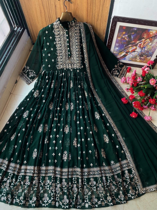 ♥️ PRESENTING NEW DESIGNER FULLY EMBROIDERED ANARKALI GOWN ♥️

♥️ GOOD QUALITY EMBROIDERED GEORGETTE uploaded by Divya Fashion on 3/17/2023