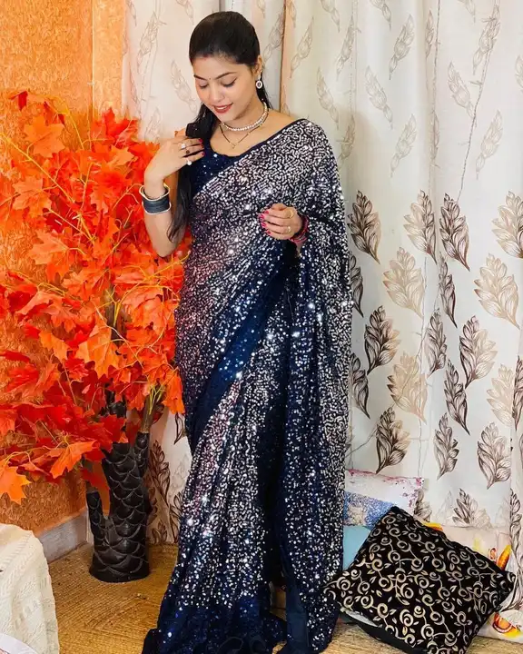 Presenting you most beautiful seqwance saree collection uploaded by business on 3/17/2023