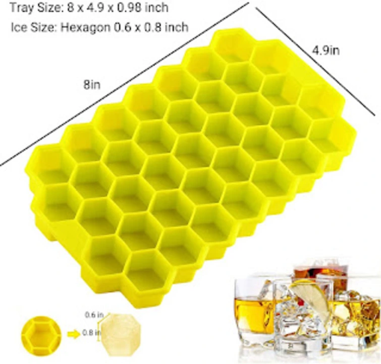 *HONEYCOMB SHAPE SILICONE ICE CUBE MAKER WITHOUT LID* uploaded by Taha fashion from surat on 3/17/2023